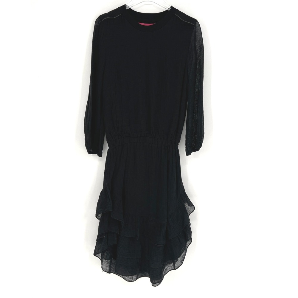 Heidi Merrick Dress Womens M Ruffle Hem Gauze Lightweight Sexy Breathable